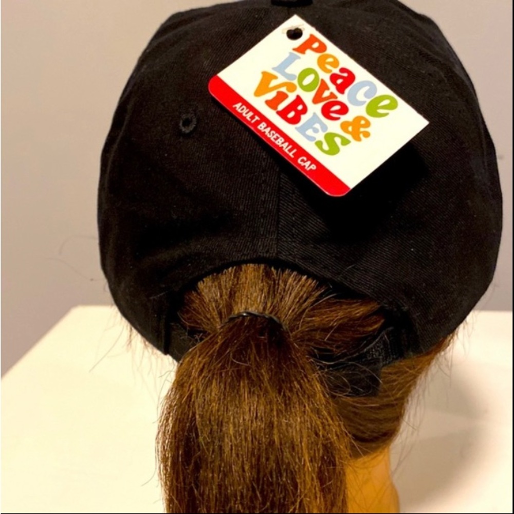 2/$20 Women’s Black & Pink Smiley Face Baseball Cap - Picture 3 of 4
